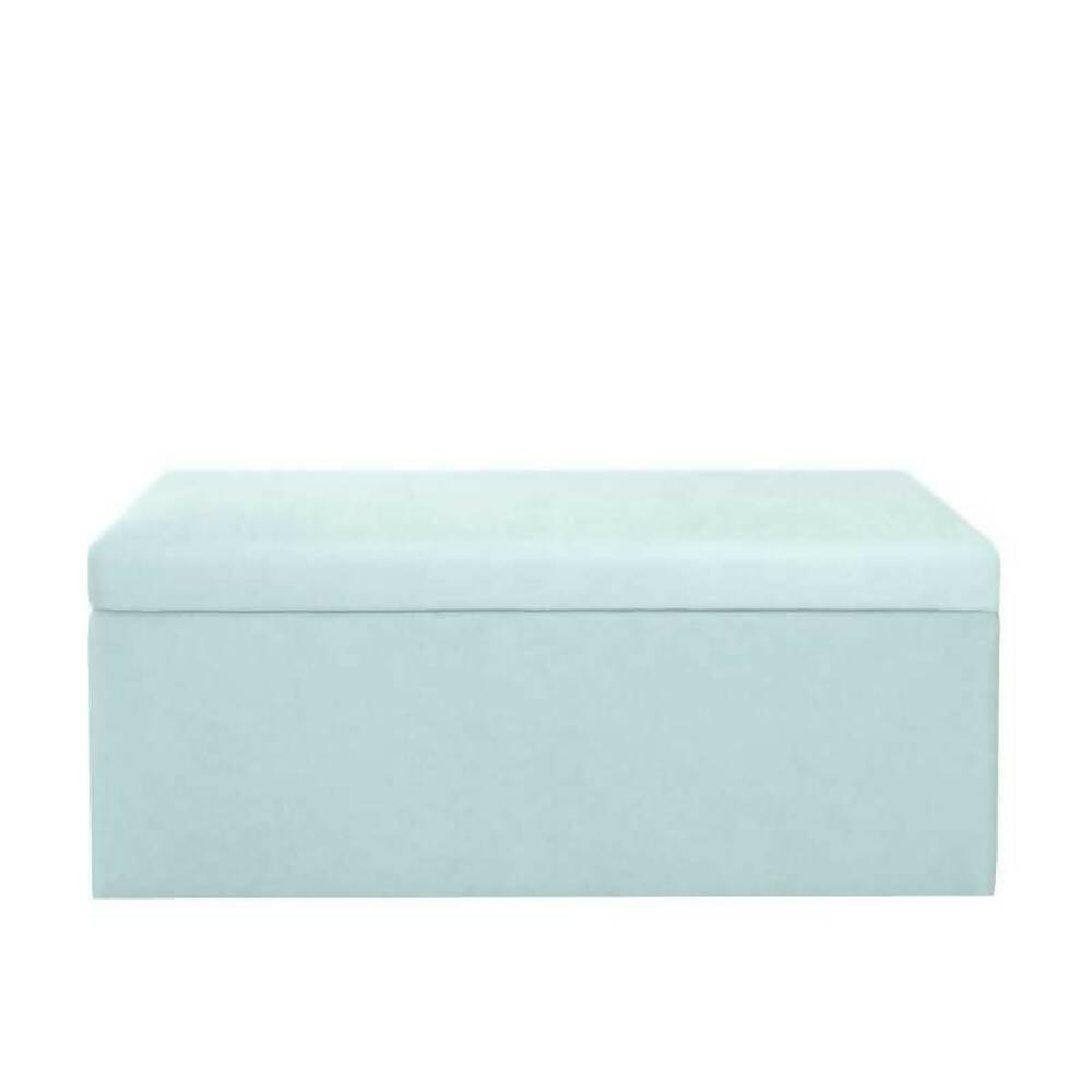 Puff Baúl Auxiliar Tela Tapa Lisa Menta - VIRTUAL MUEBLES