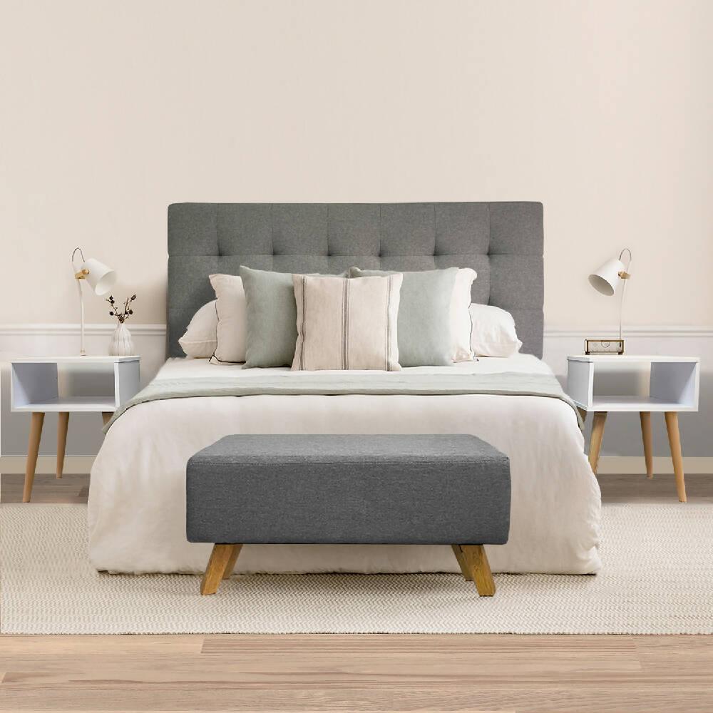 Cabecero gris memphis para cama doble - VIRTUAL MUEBLES