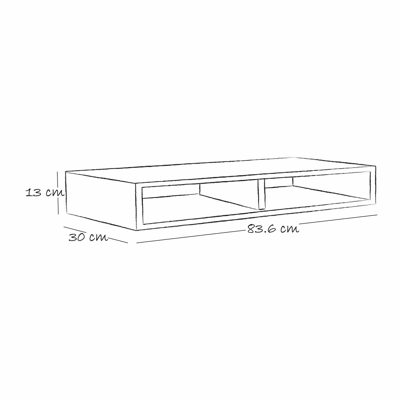Repisa Smart 80X30CMS Rovere - VIRTUAL MUEBLES