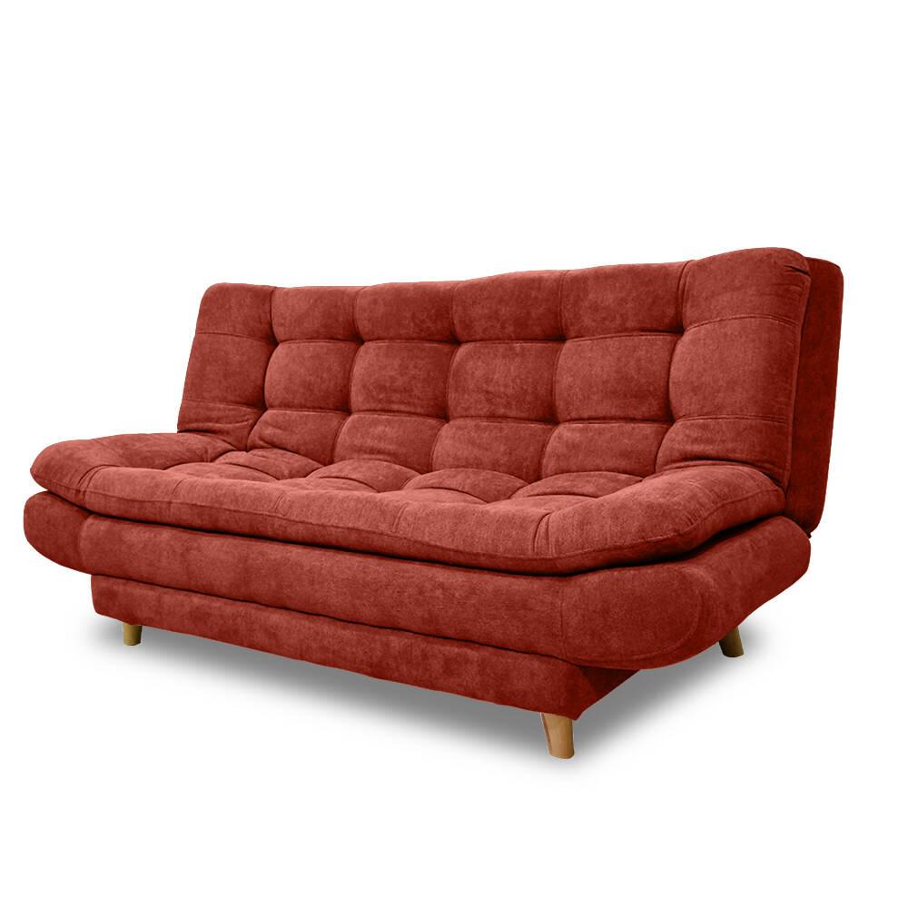 Sofá cama Damasco salmón poliéster - VIRTUAL MUEBLES