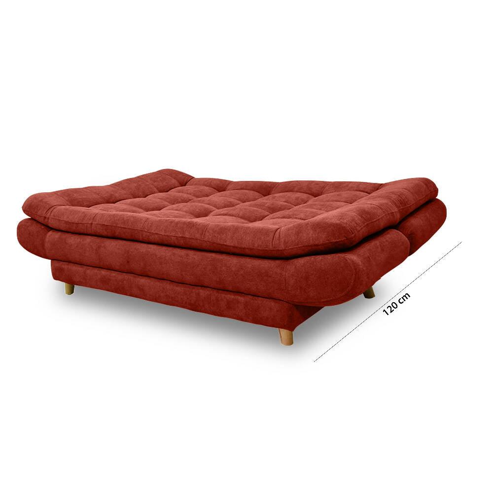 Sofá cama Damasco salmón poliéster - VIRTUAL MUEBLES