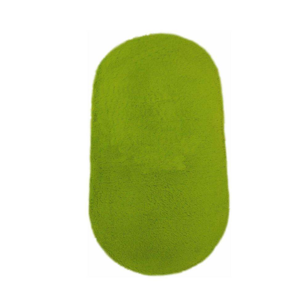 Tapete Pie de Cama Ovalado - Verde Pistacho - VIRTUAL MUEBLES