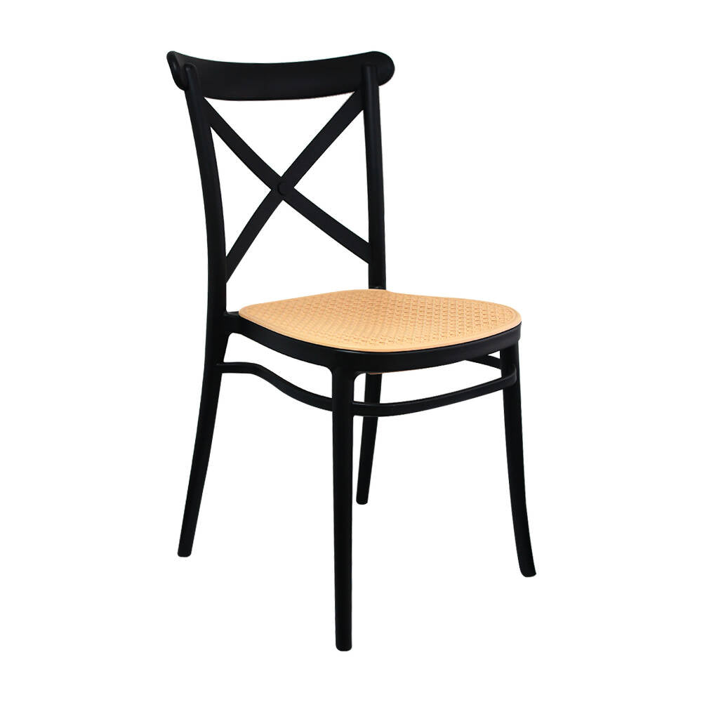 Silla Cross Para Sala Comedor Jardín - 1146 Negro