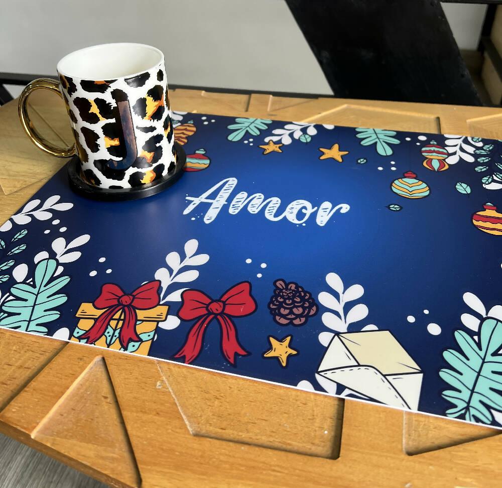 Individuales para comedor motivación de navidad set x 6 - VIRTUAL MUEBLES