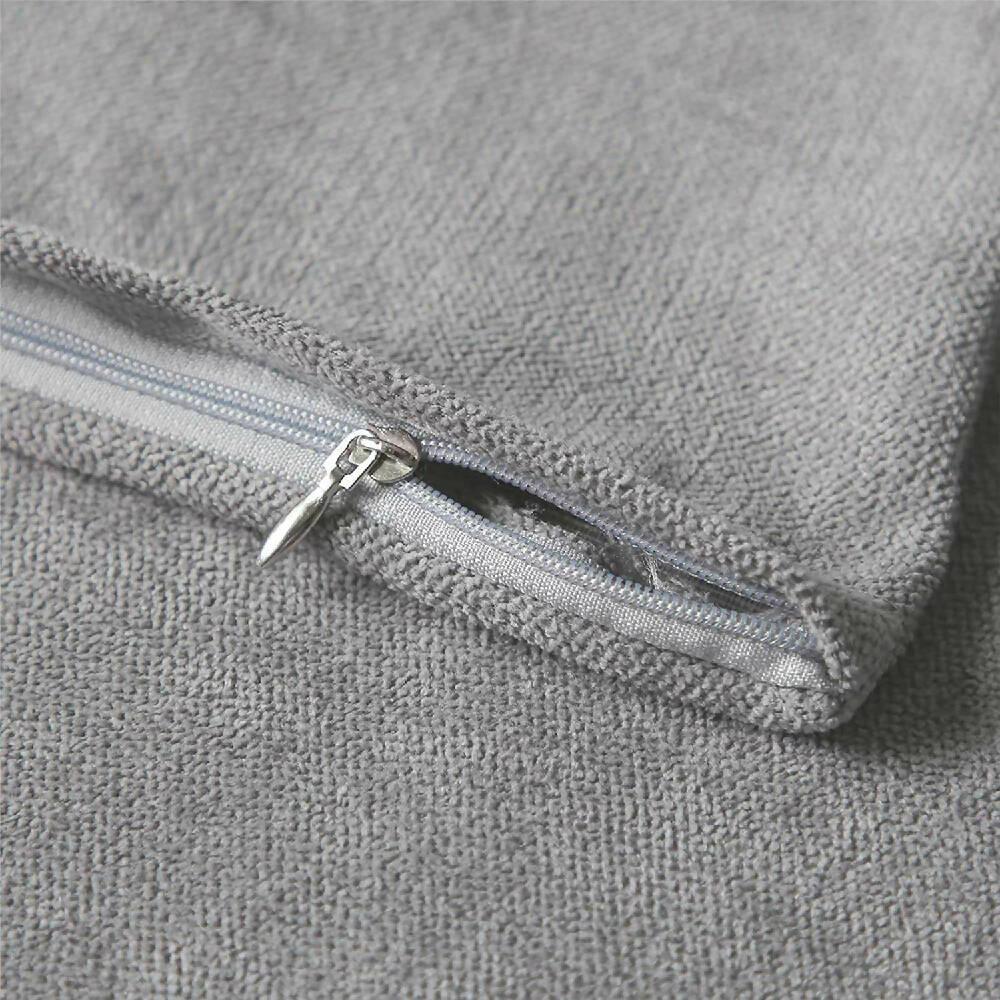 Funda X2 Cojines Decorativos Cuadrados En Tela Gris Claro - VIRTUAL MUEBLES
