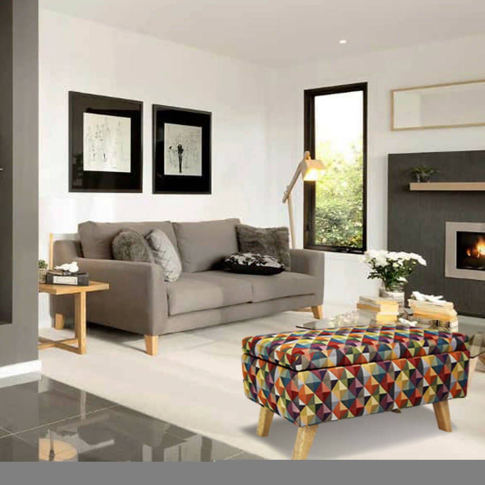 Combo Sala Colors Poltrona (88X59X55) + Banqueta Baul + Puff Colors.