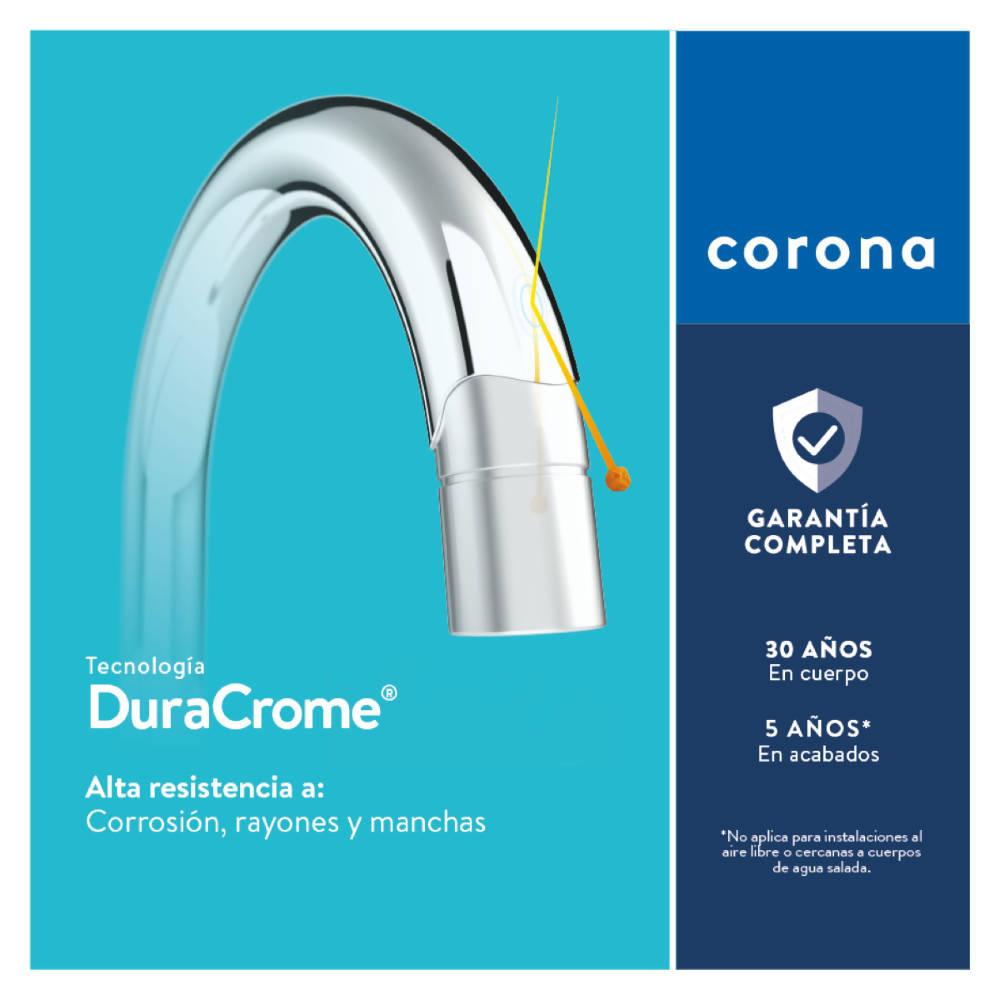 Griferia Lavaplatos Corona Monocontrol Liquid Niquel - VIRTUAL MUEBLES
