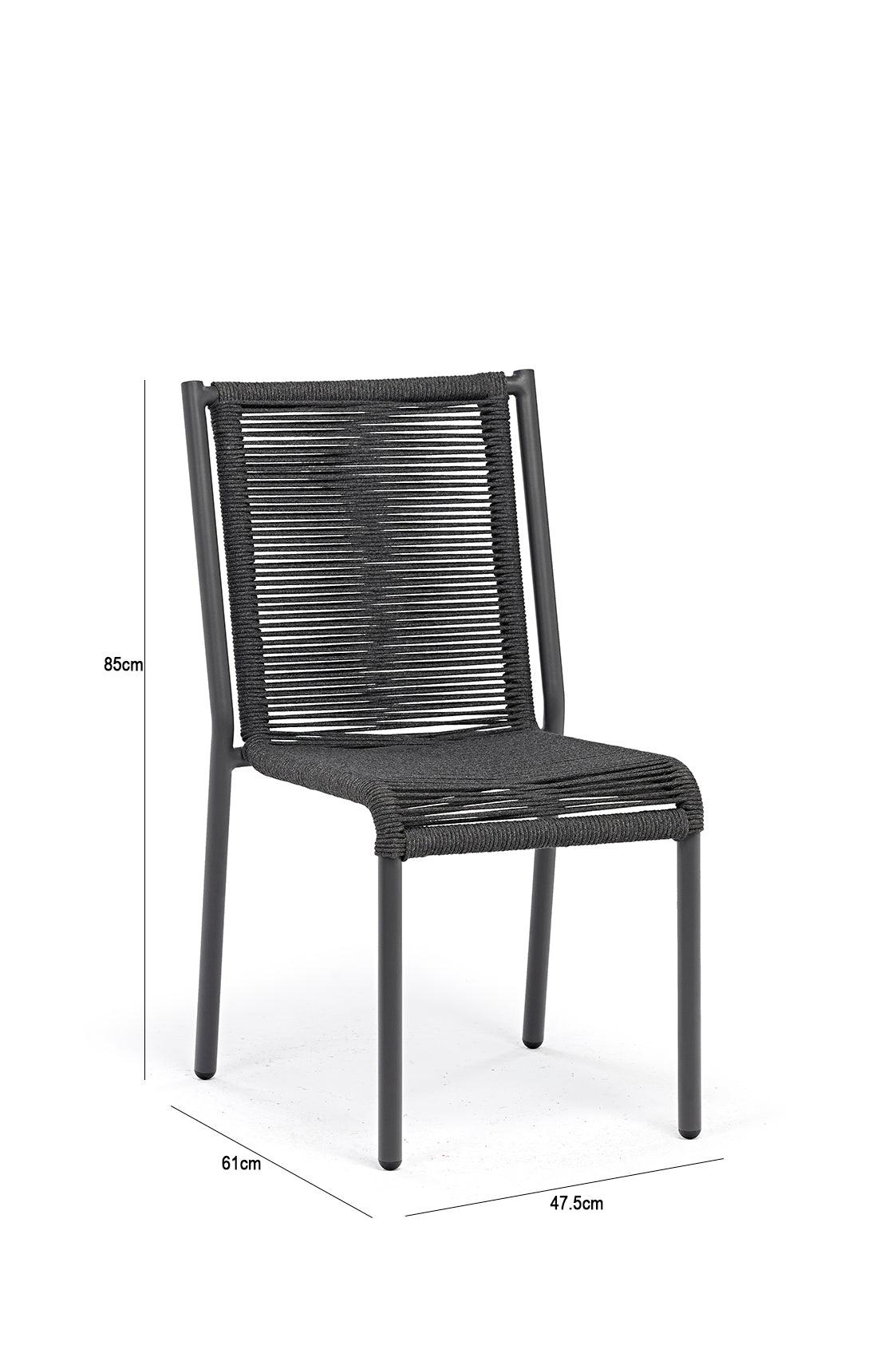 Comedor de Exterior Jónico color Negro para Terraza.