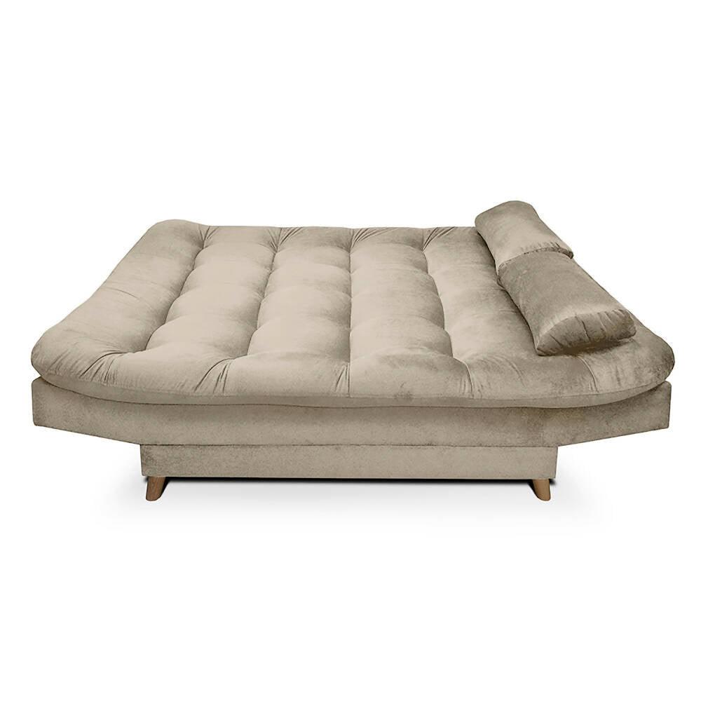 Sofacama Fendik 3 Posiciones Tela Camel - VIRTUAL MUEBLES