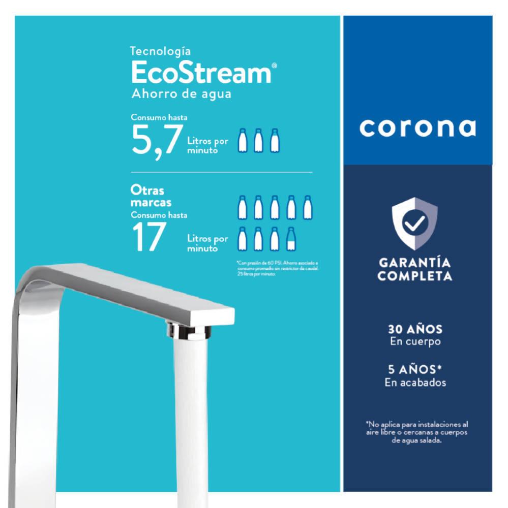 Griferia Lavaplatos Corona Monocontrol Liquid Niquel - VIRTUAL MUEBLES