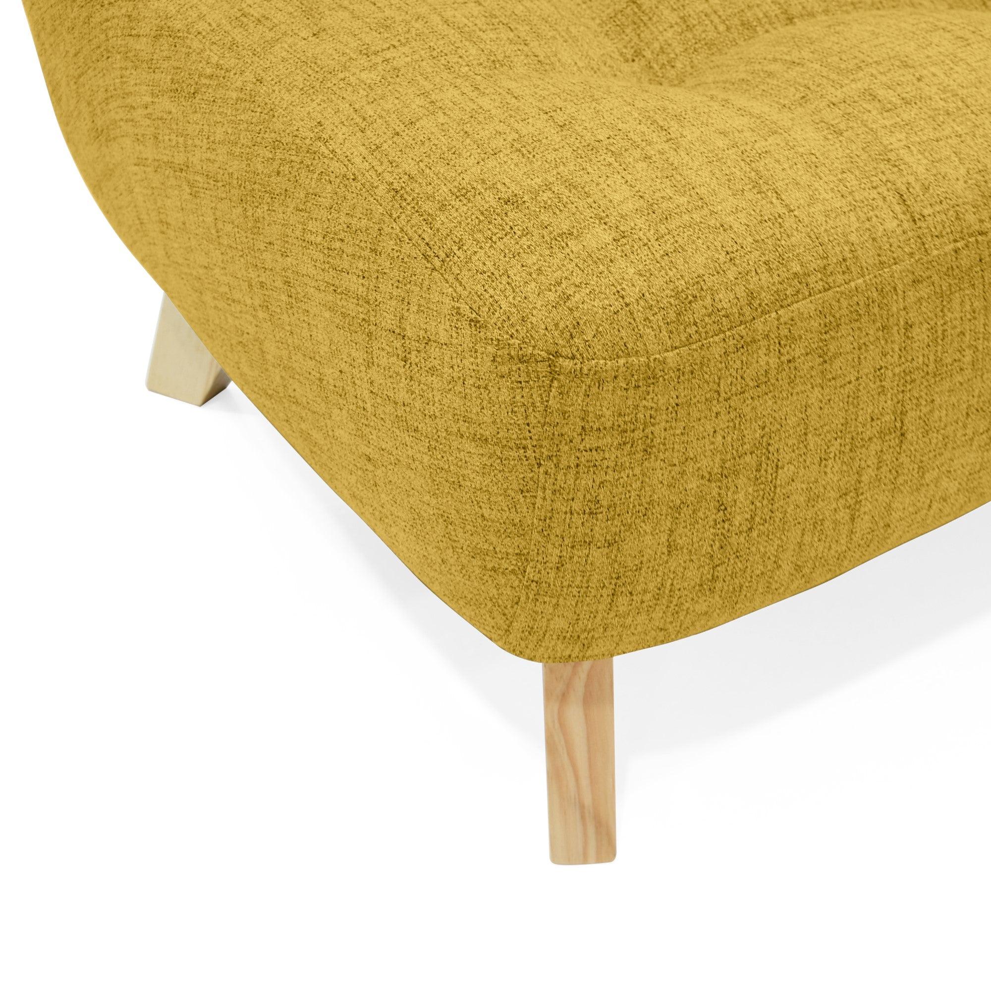 Sofa Navara 2 Puestos Tela Poliester Mostaza - VIRTUAL MUEBLES