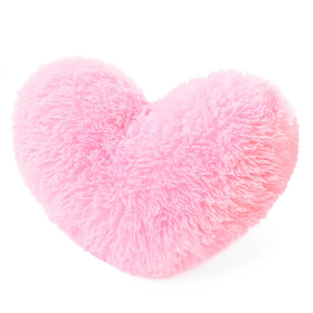 Cojín Decorativo Peludo Corazón Rosado - VIRTUAL MUEBLES