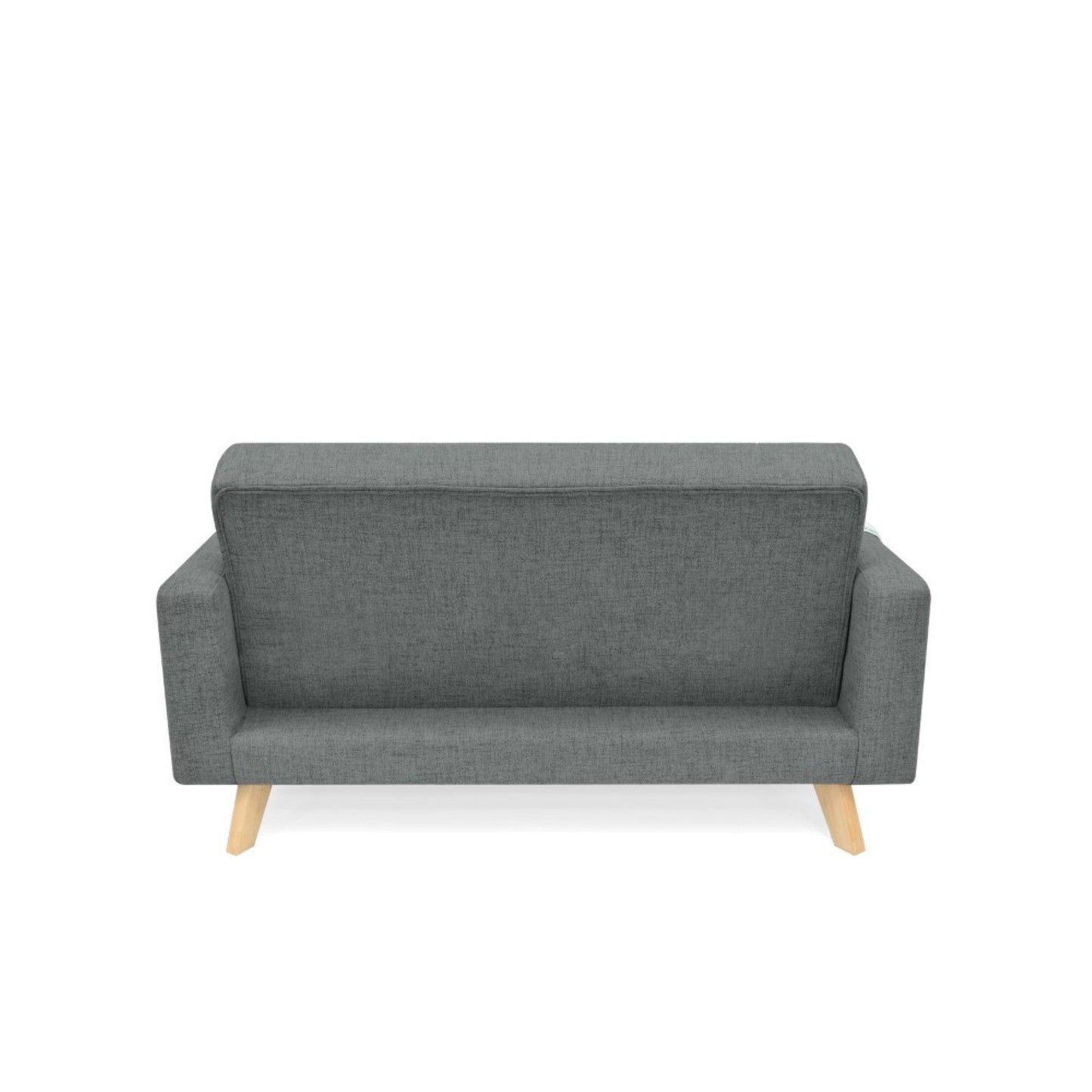 Sofa 2 Puestos Barza Tela Gris - VIRTUAL MUEBLES