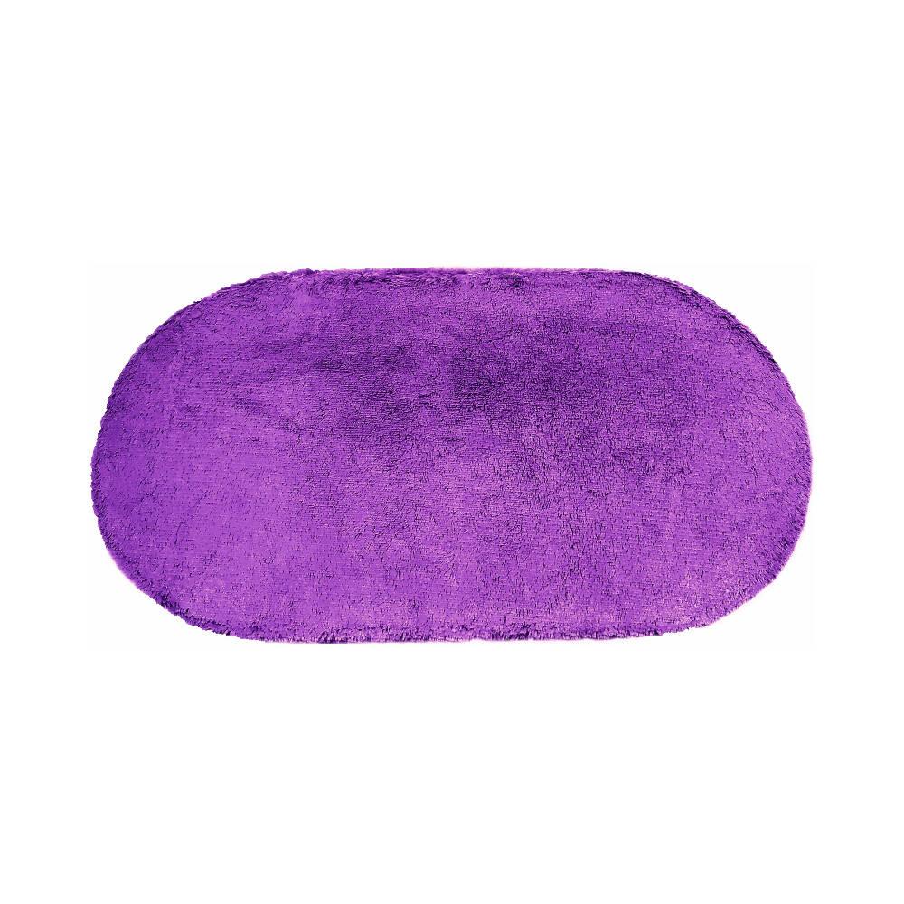 Tapete Pie de Cama Ovalado Morado - VIRTUAL MUEBLES