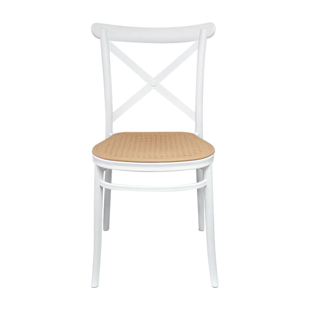 Silla Cross Para Sala Comedor Jardín - 1146 Blanco