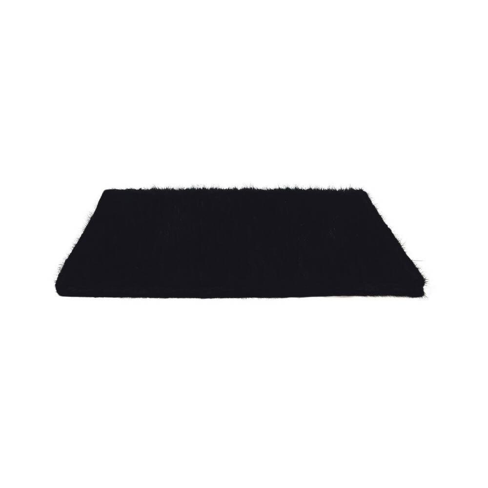 Tapete Pie de Cama Antideslizante 110x60 Negro - VIRTUAL MUEBLES