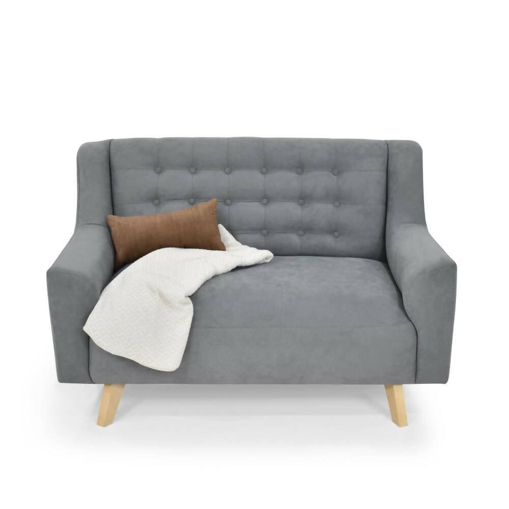 Sofa 2 Puestos Marruecos Tela Plata - VIRTUAL MUEBLES