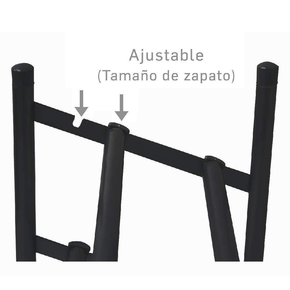 Zapatero expandible 2 niveles negro - VIRTUAL MUEBLES