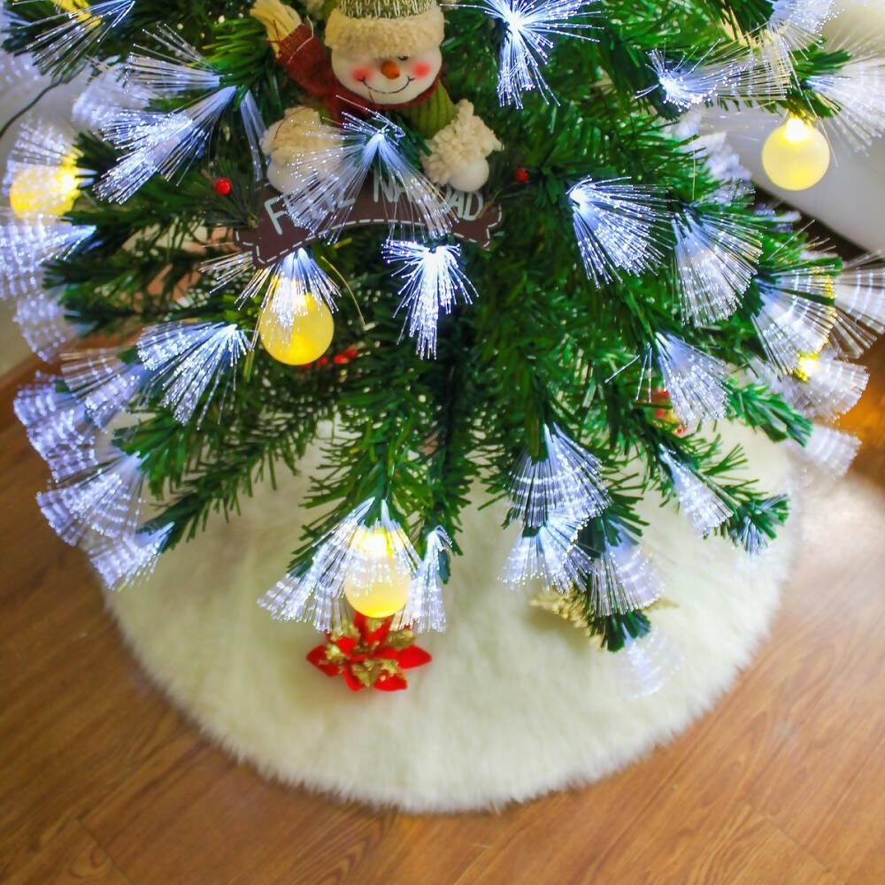Pie De Árbol Navidad 80 cm Peludo Banzay Blanco - Perla