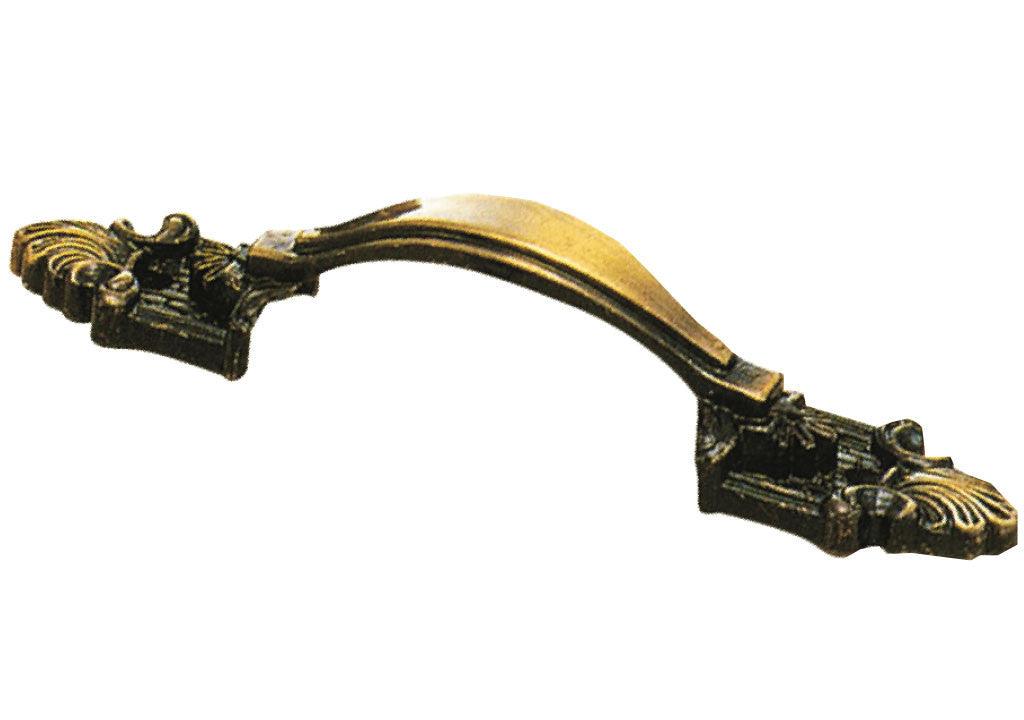 Manija zamak clásica pavonada amarilla cc 76mm - VIRTUAL MUEBLES