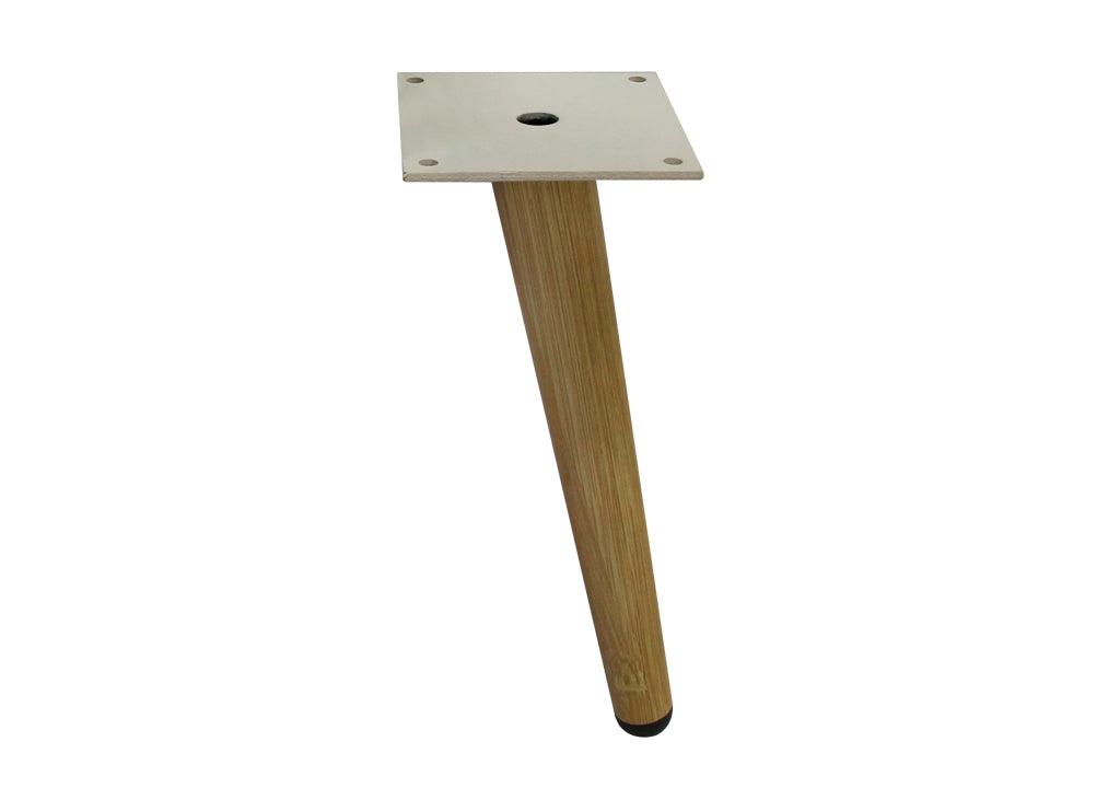 Pata 911 acero madera clara diagonal 400mm - VIRTUAL MUEBLES