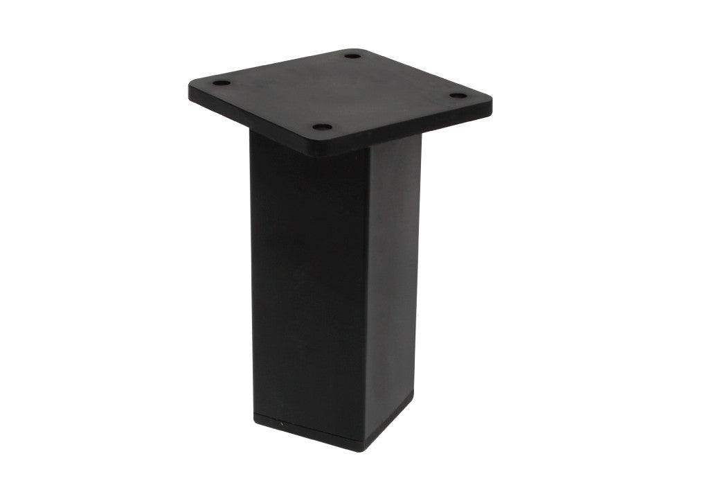 Pata 594 acero pintado - negro h: 100 mm 38 x 38 mm nivelador - VIRTUAL MUEBLES