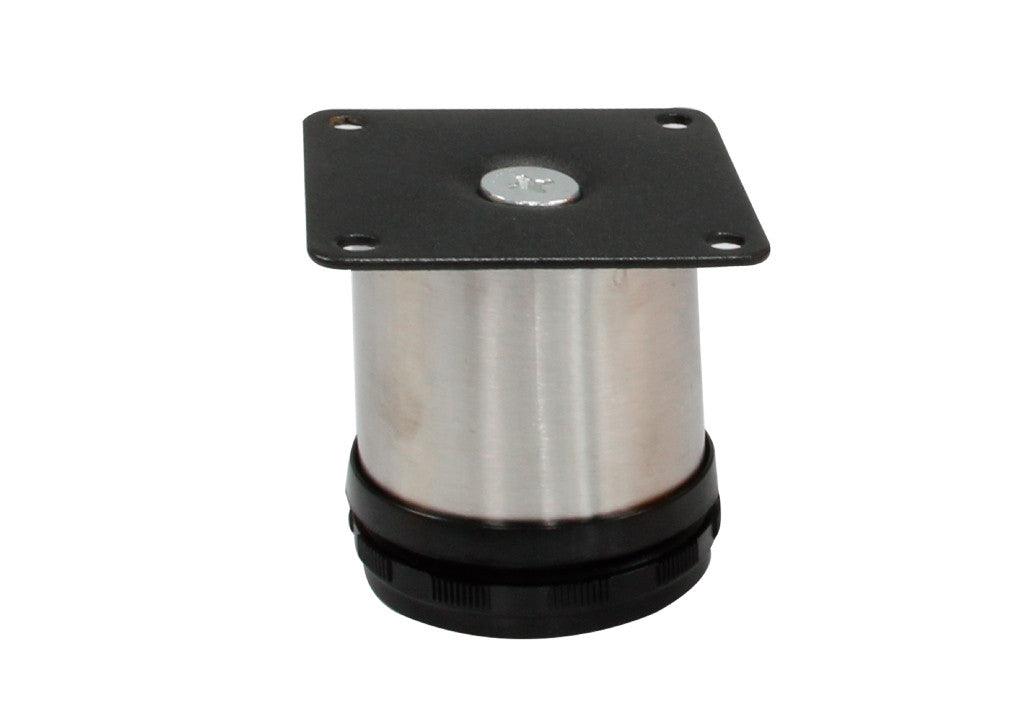Pata 697 acero inoxidable pulido - mate h: 60 mm ø 50 mm nivelador - VIRTUAL MUEBLES