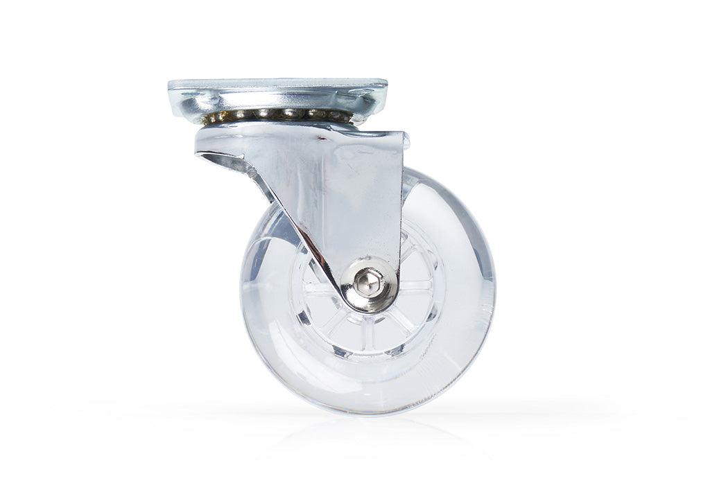 Rodachinapu transparente 40 kilos h: 64 mm ø 50 mm - VIRTUAL MUEBLES