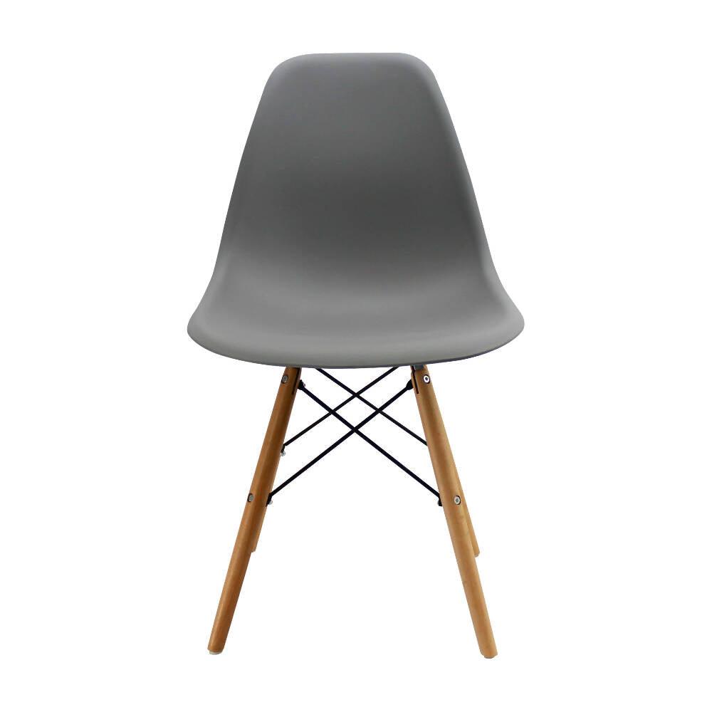 Silla Eames Patas En Madera para comerdor, sala, restaurante - Gris - VIRTUAL MUEBLES