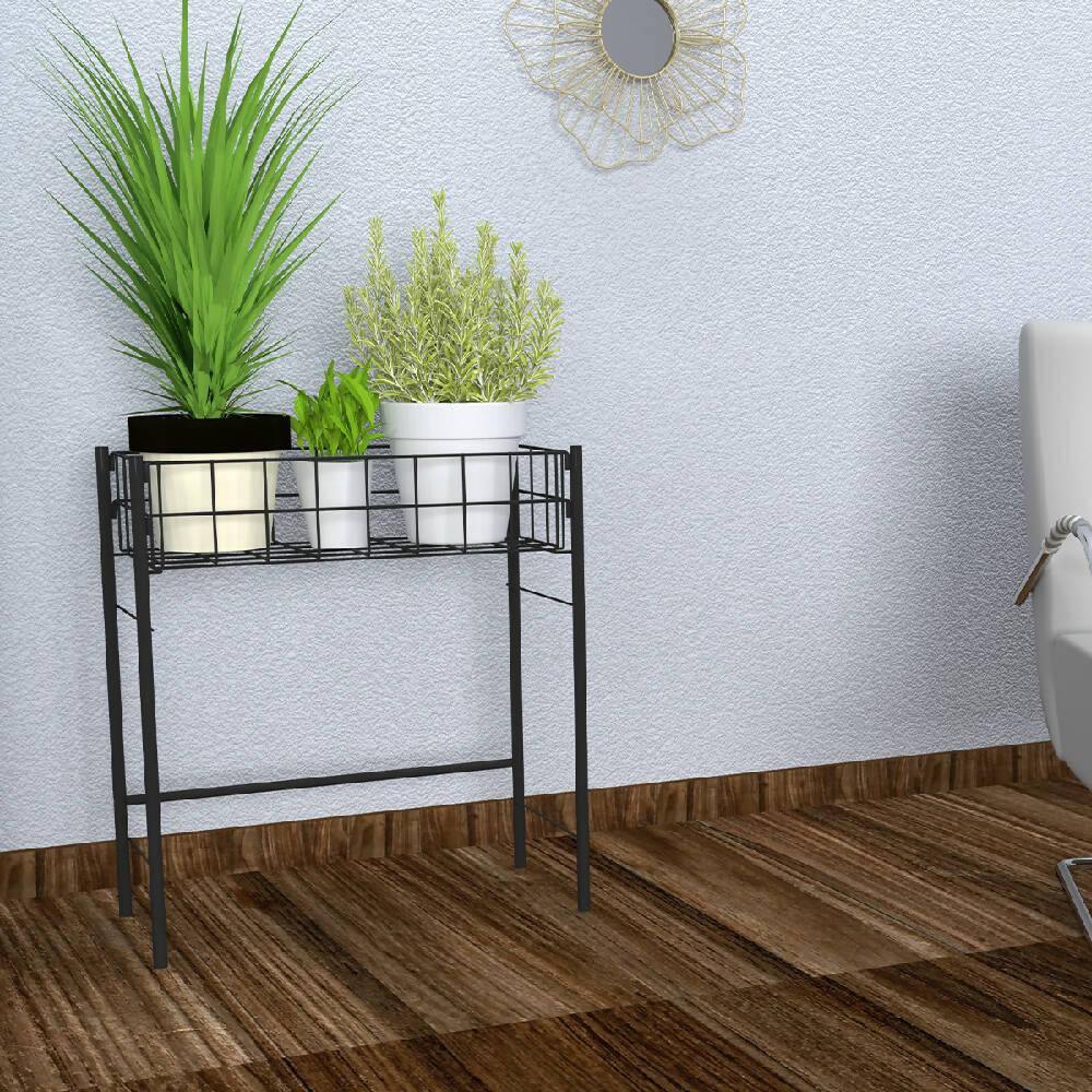 Mueble jardinero 1 nivel plastificado negro