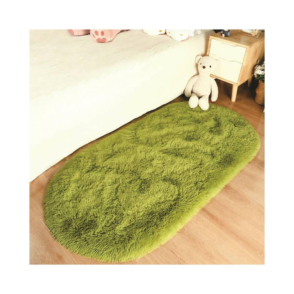 Tapete Pie de Cama Ovalado - Verde Pistacho - VIRTUAL MUEBLES
