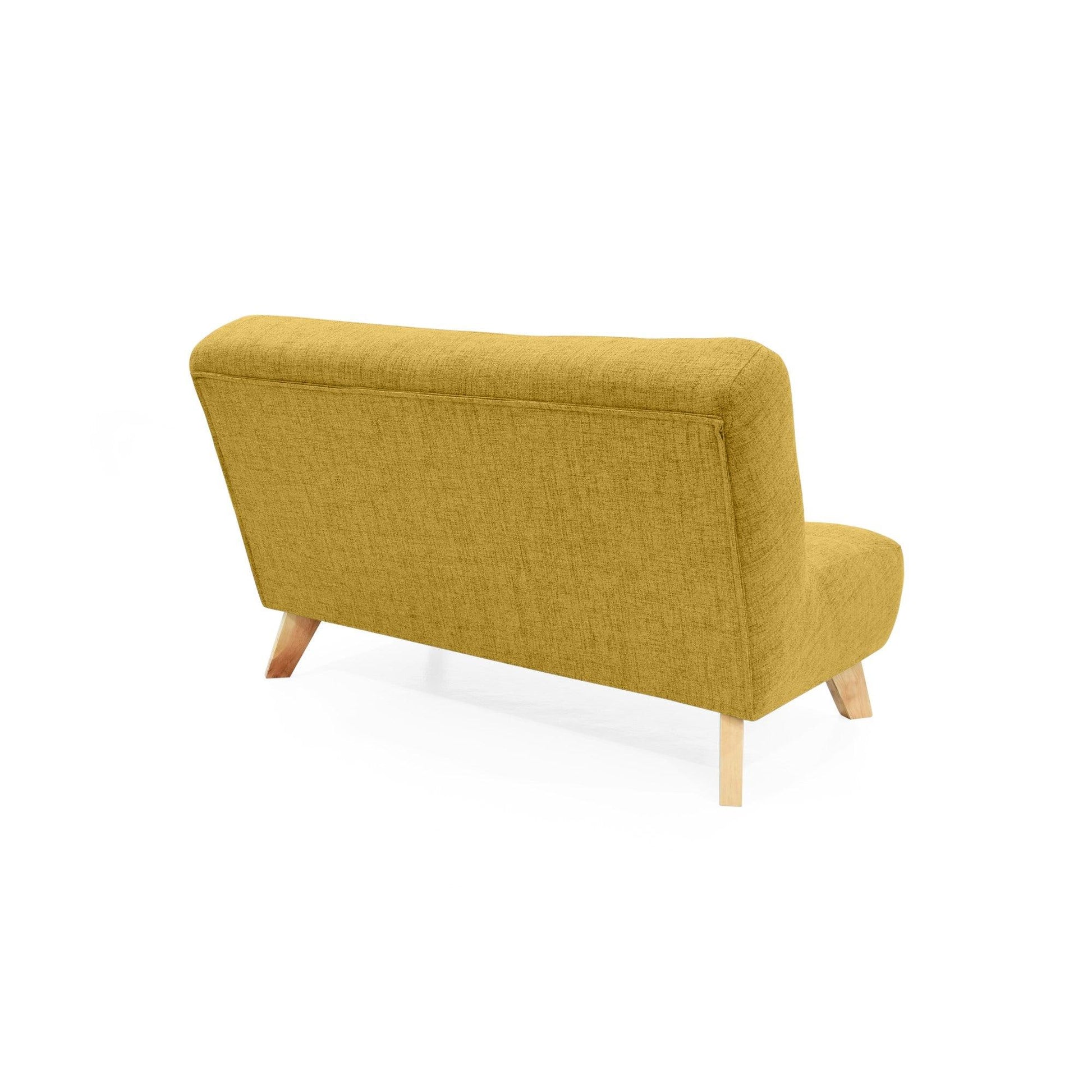 Sofa Navara 2 Puestos Tela Poliester Mostaza - VIRTUAL MUEBLES