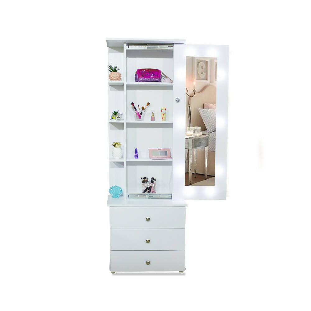 Tocador Amatista Con luces Blanco - VIRTUAL MUEBLES