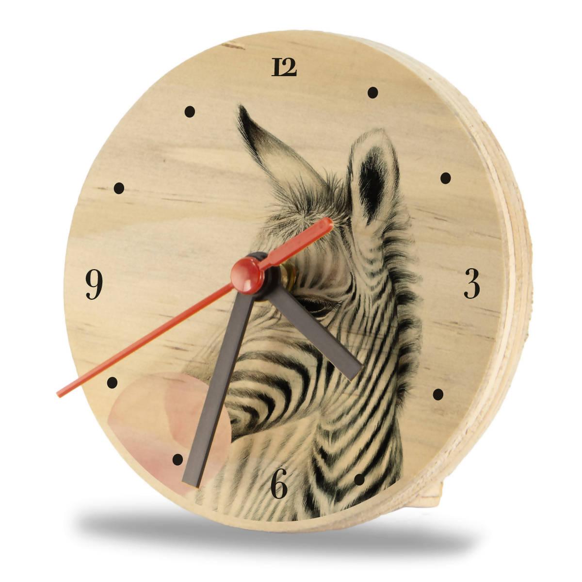 Reloj cebra chicle12x12 cm - VIRTUAL MUEBLES