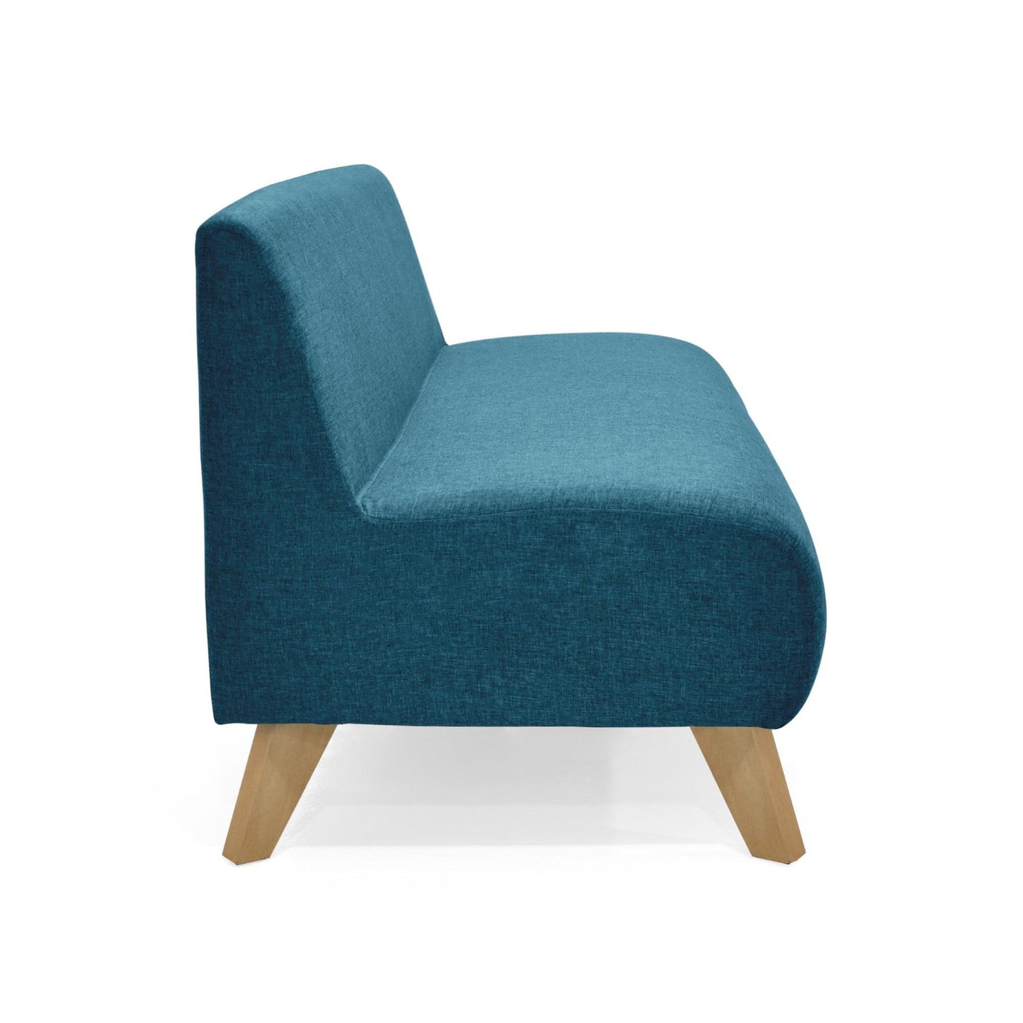 Sofa Oslo 3 Puestos Tela Poliester Azul - VIRTUAL MUEBLES