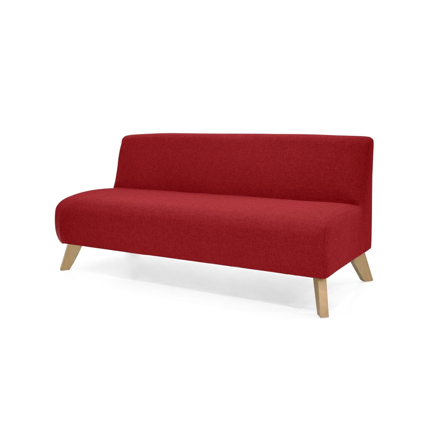Sofa 3 Puestos Oslo Tela Rojo - VIRTUAL MUEBLES