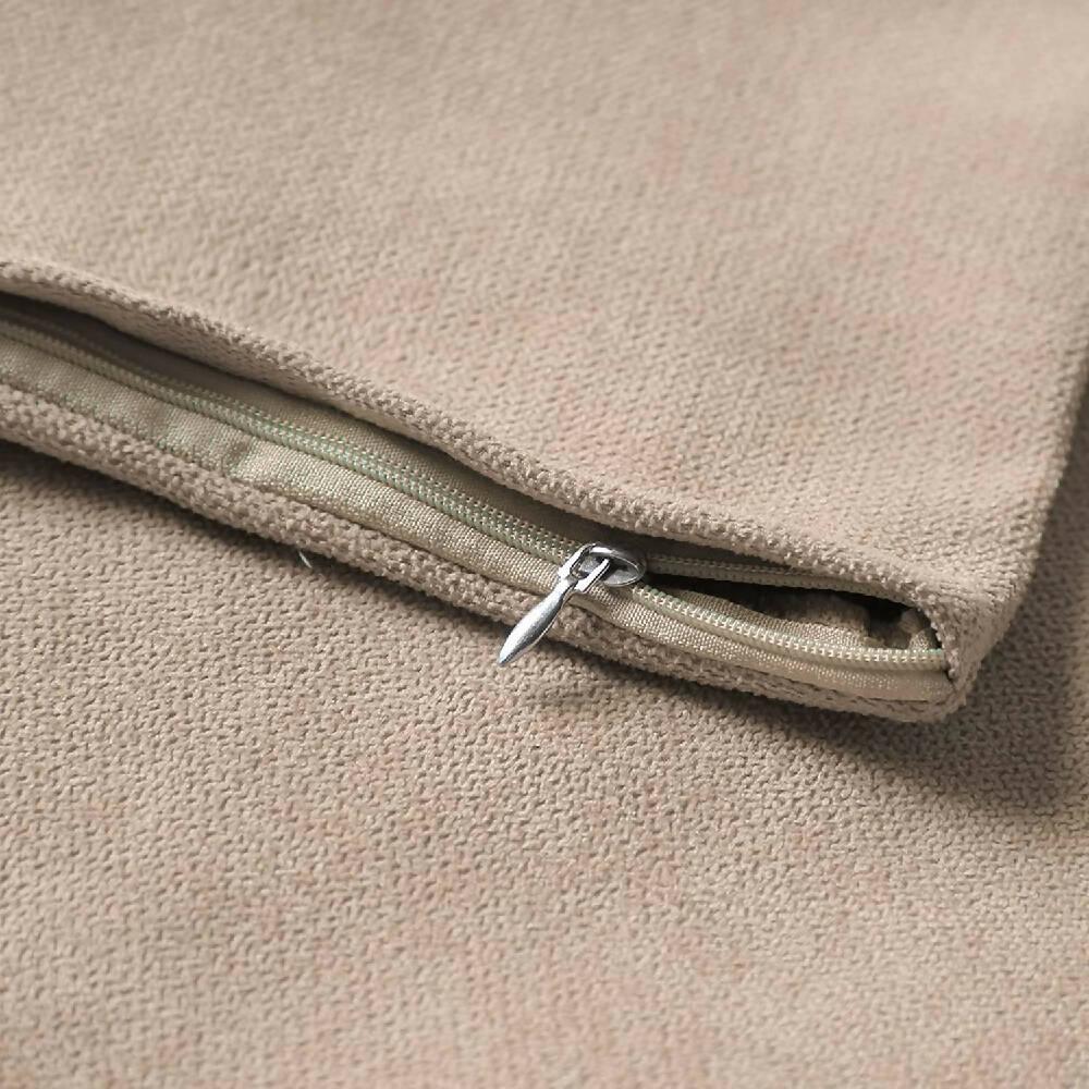 Funda X2 Cojines Decorativos Cuadrados En Tela Beige - VIRTUAL MUEBLES
