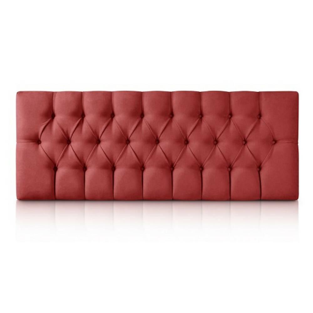 Cabecero Tela Base Cama Sencilla Rombos - Rojo - VIRTUAL MUEBLES