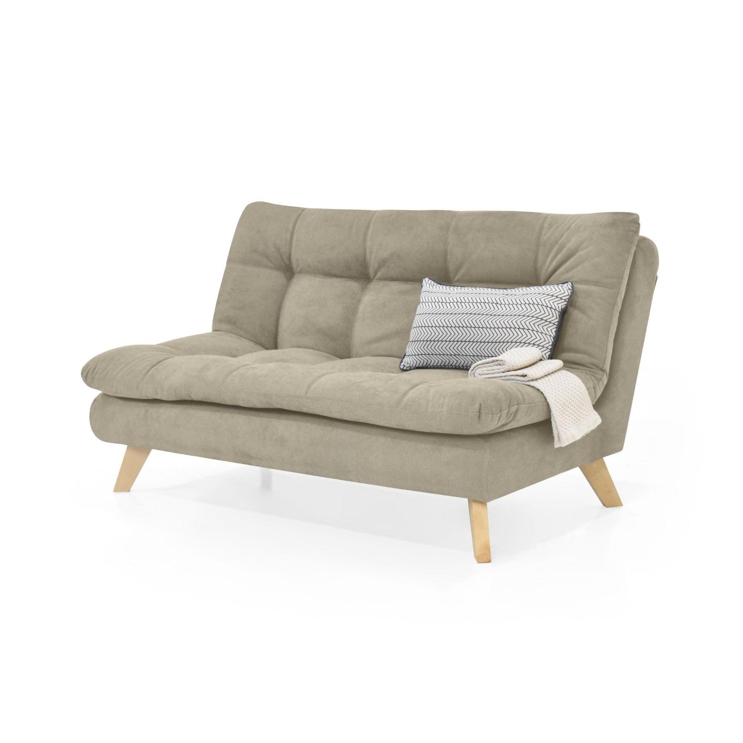 Sofa 3 Puestos Toulouse Tela Taupe - VIRTUAL MUEBLES