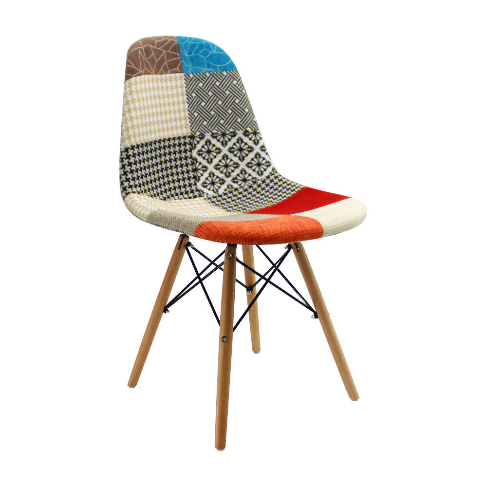 Silla Eames Patchwork Patas en Madera