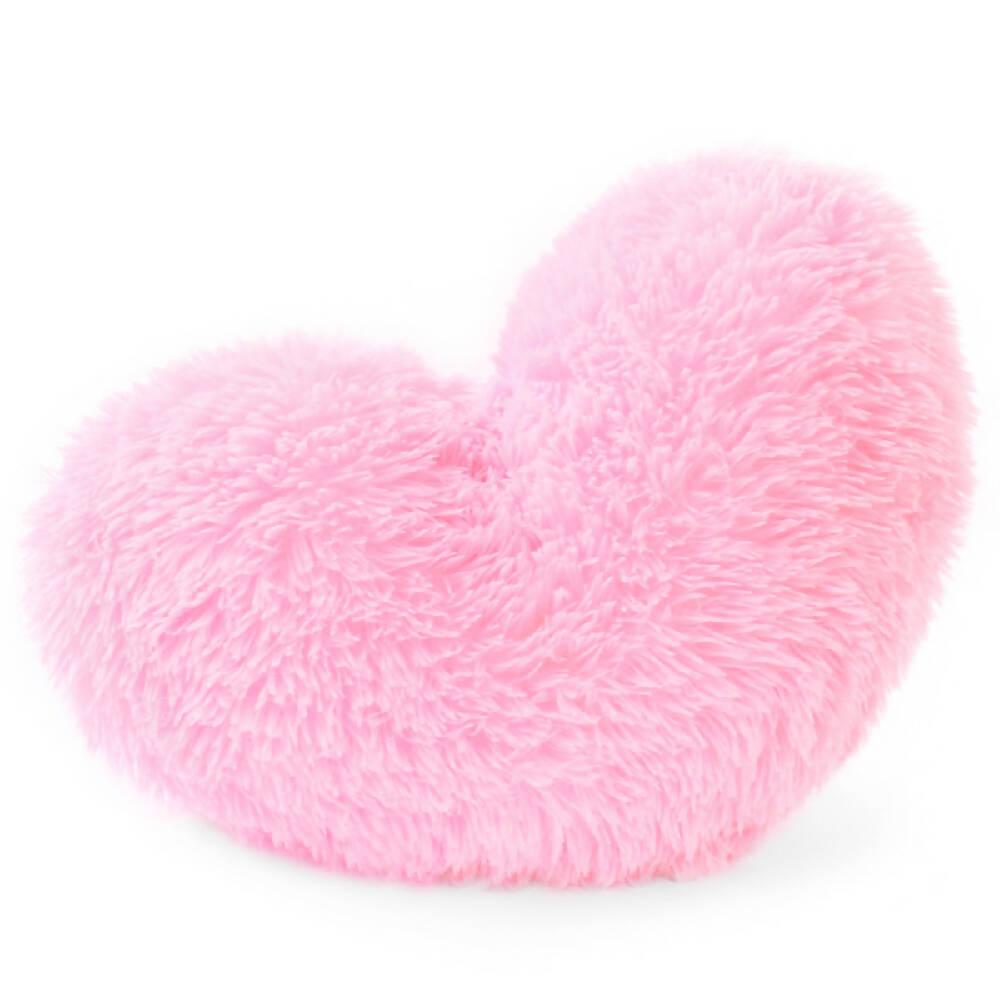 Cojín Decorativo Peludo Corazón Rosado - VIRTUAL MUEBLES
