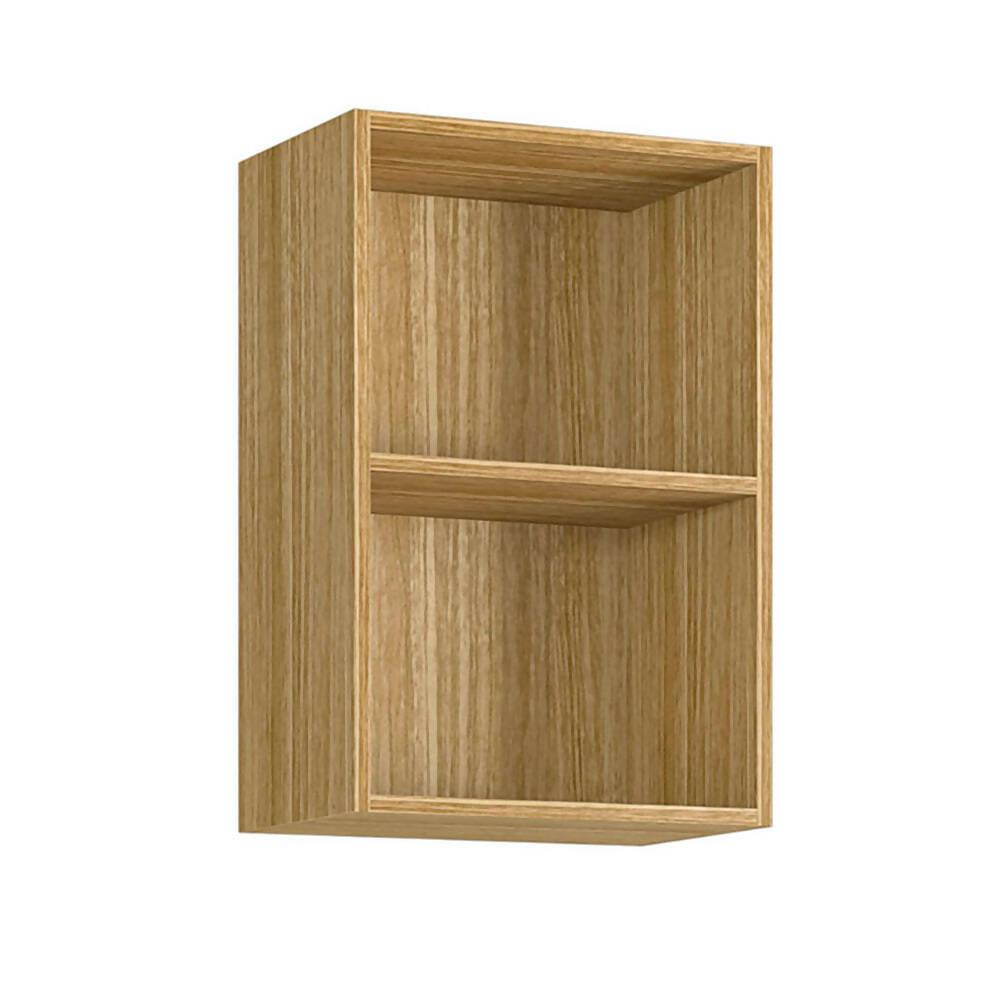 Cocina Gazania 120cm 6 Puertas 2 Cajones Maderado Natural/Blanco Supremo - VIRTUAL MUEBLES