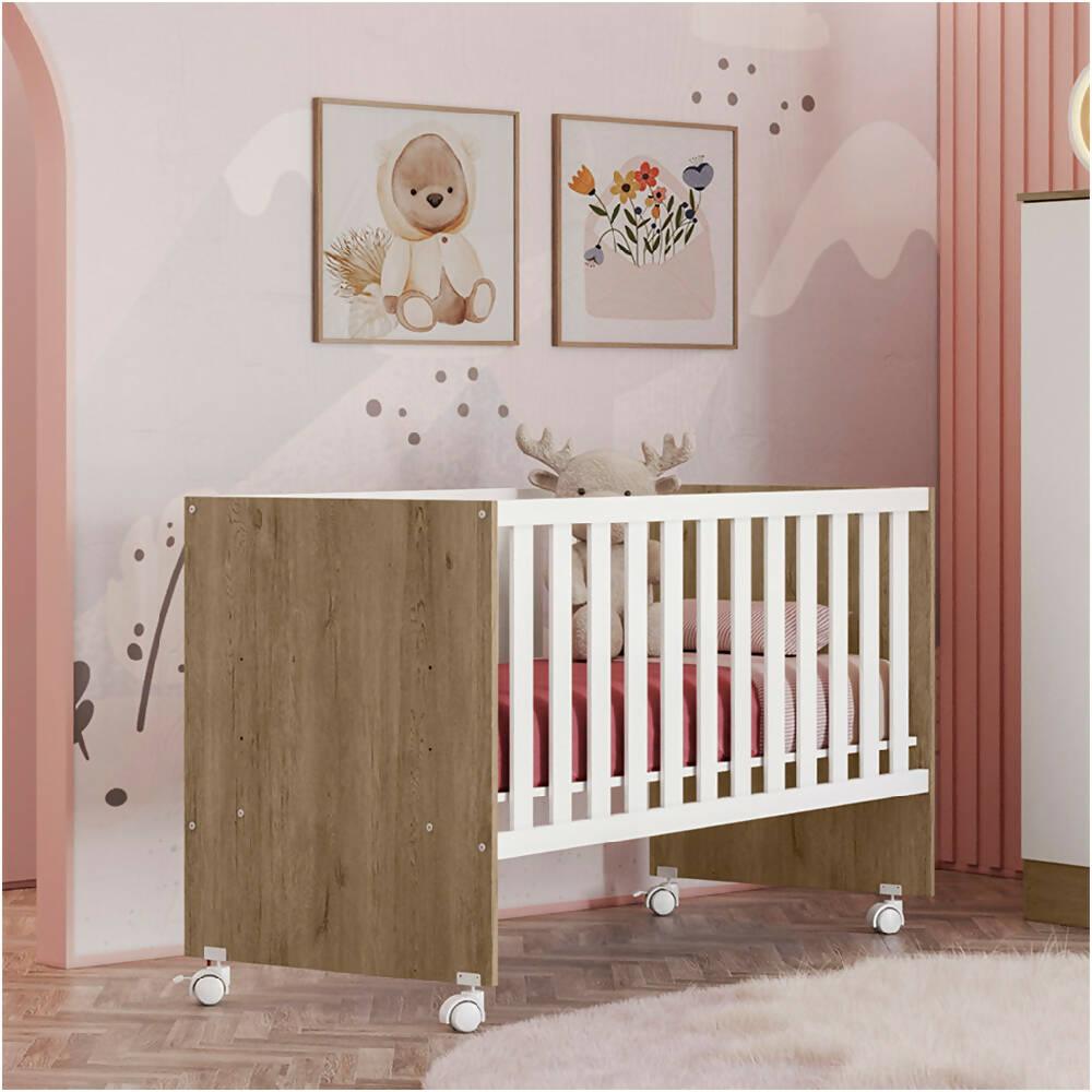 Cuna Cosmo Roble/Blanco