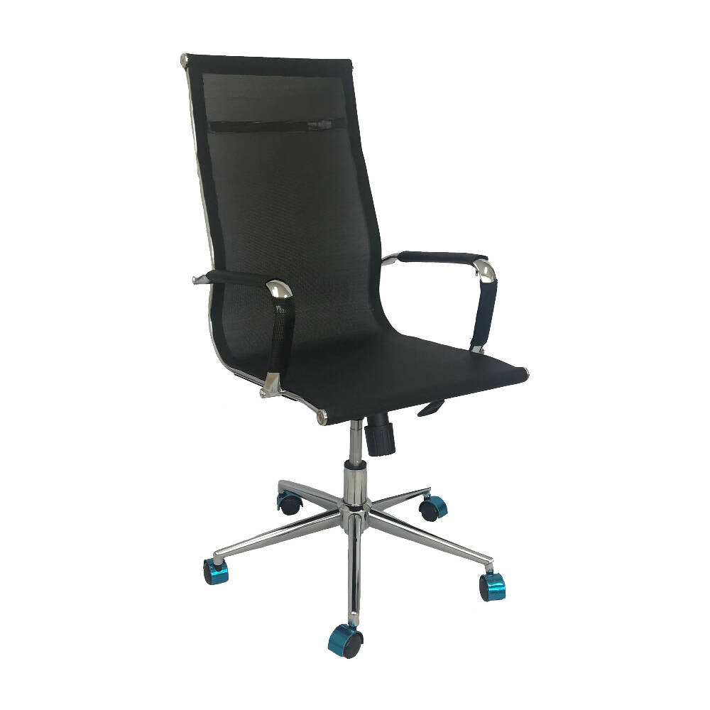 Kit Por 2 Silla Para Oficina Escritorio Alta - Negra