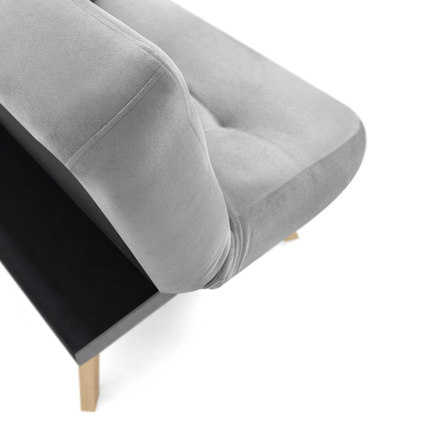 Sofa Cama Porto 3 Posiciones Tela Plata - VIRTUAL MUEBLES