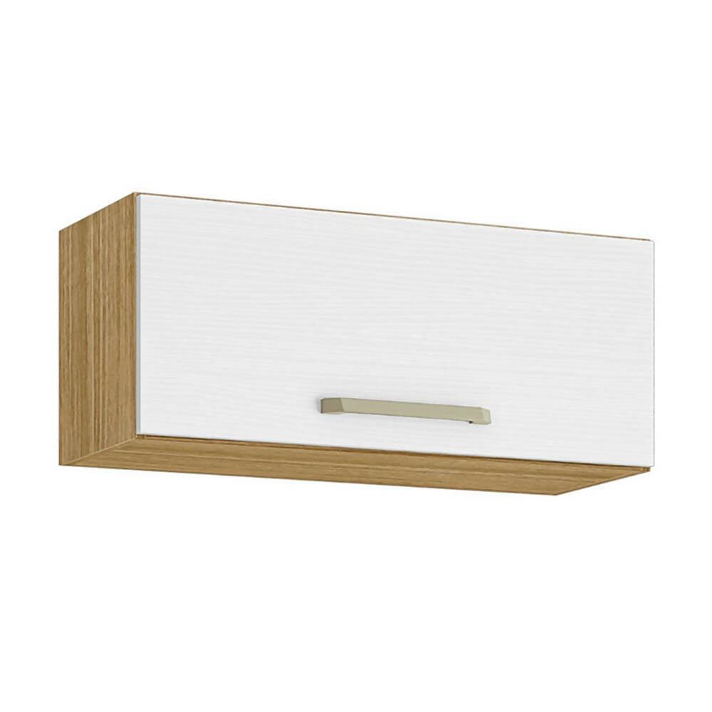 Mueble Auxiliar Dalia 1 Puerta Basculante Maderado Natural/Blanco Supremo - VIRTUAL MUEBLES