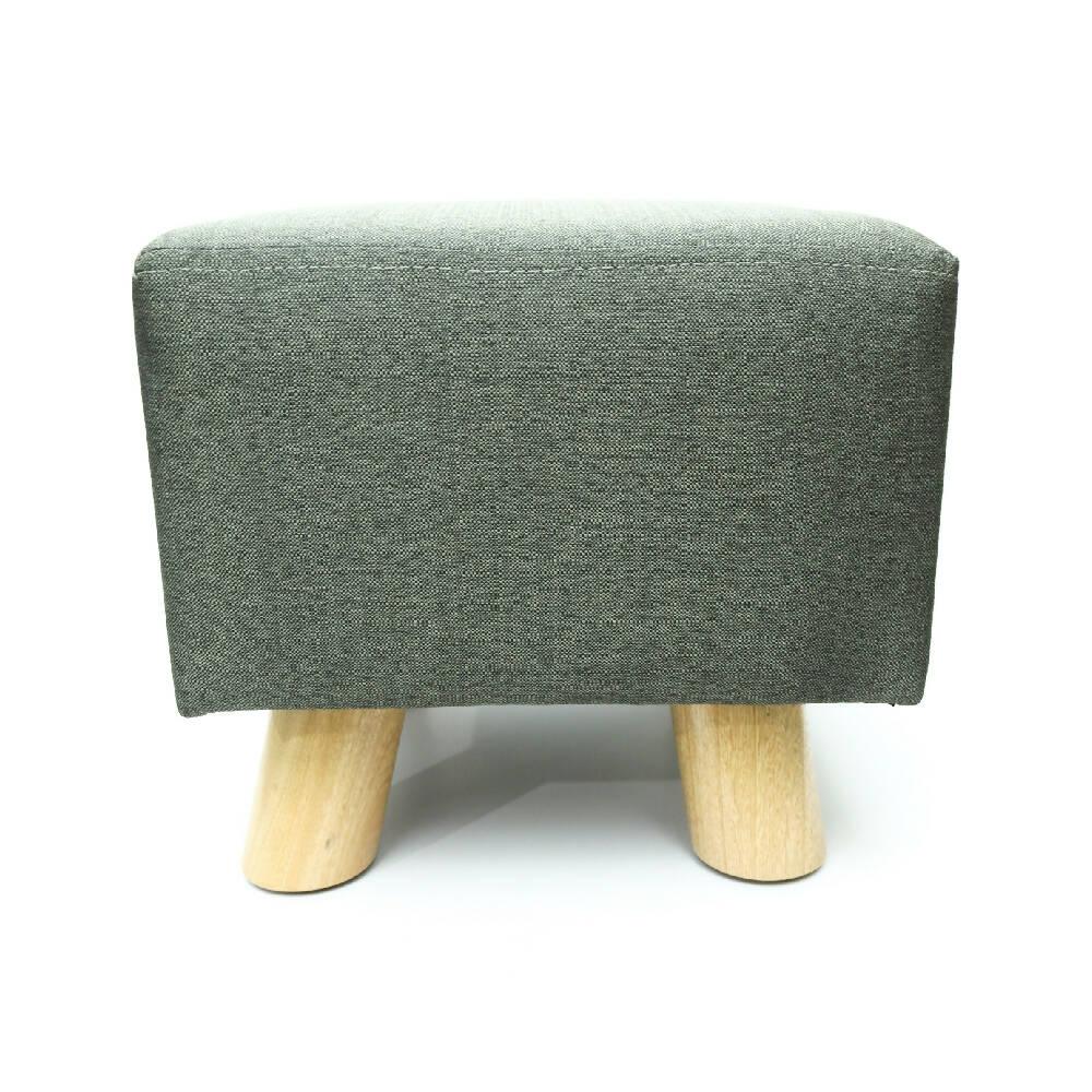 Puff Auxiliar Butaco Cuadrado Descansapies Banzay Gris Oscuro - VIRTUAL MUEBLES