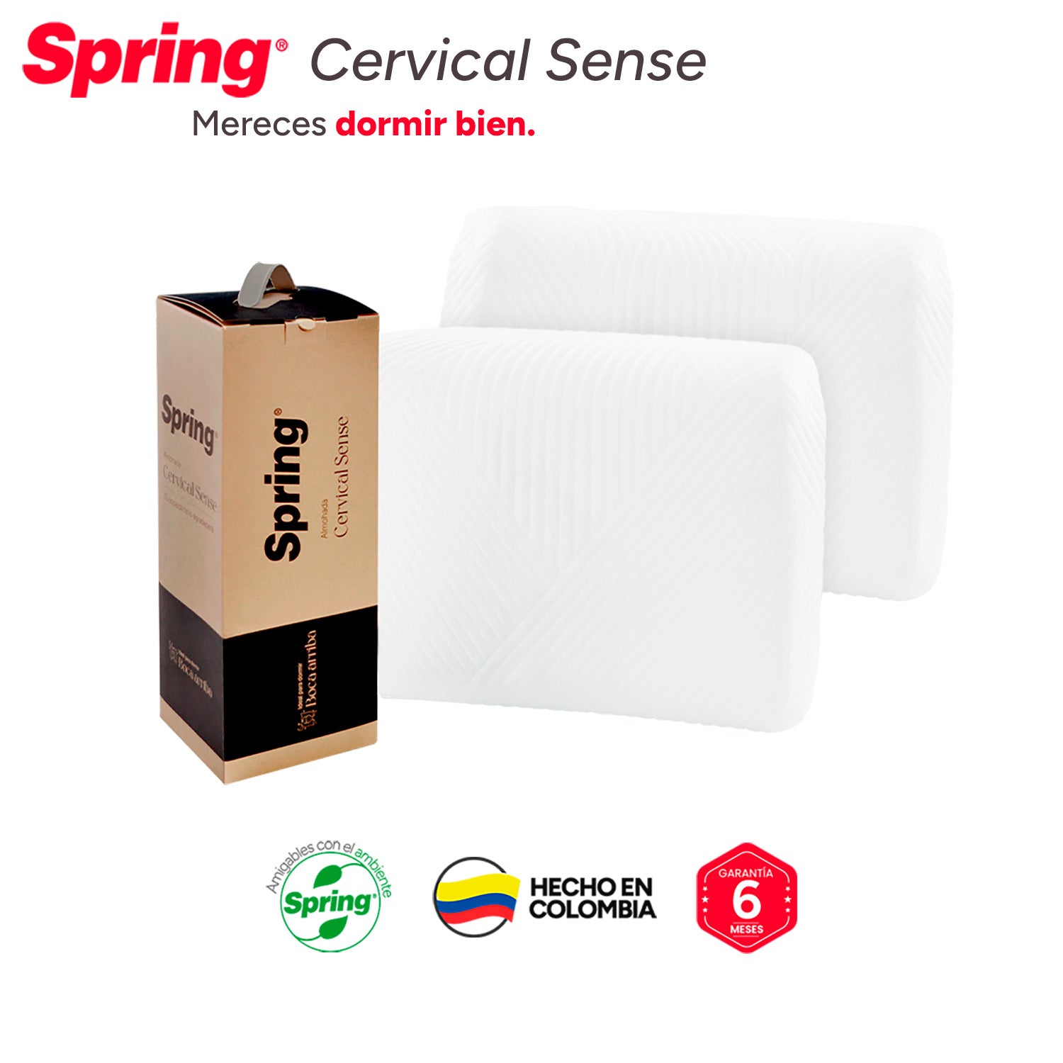 2 X 1 Almohada Spring Cervical Sense