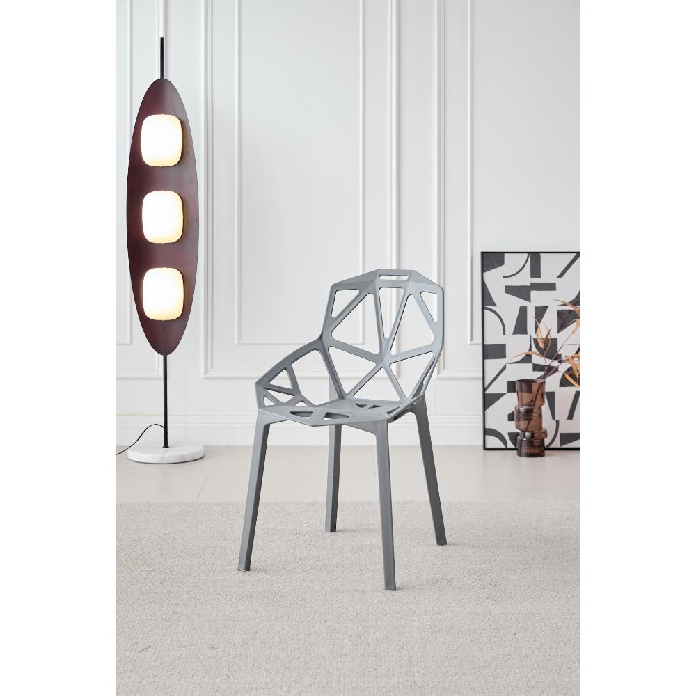 Silla Roxy, Color Gris Oscuro, Con espaldar y diseño Moderno X2