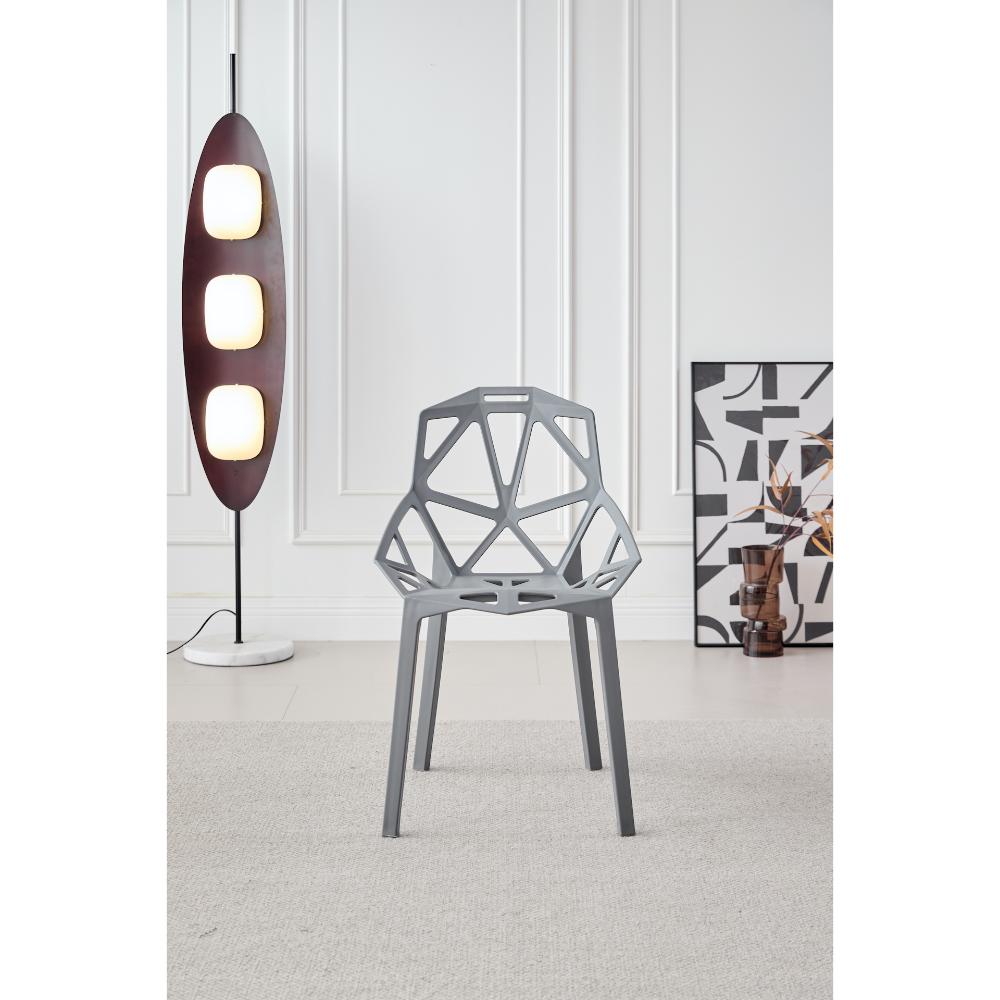 Silla Roxy, Color Gris Oscuro, Con espaldar y diseño Moderno X2